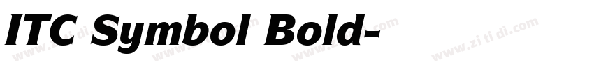 ITC Symbol Bold字体转换